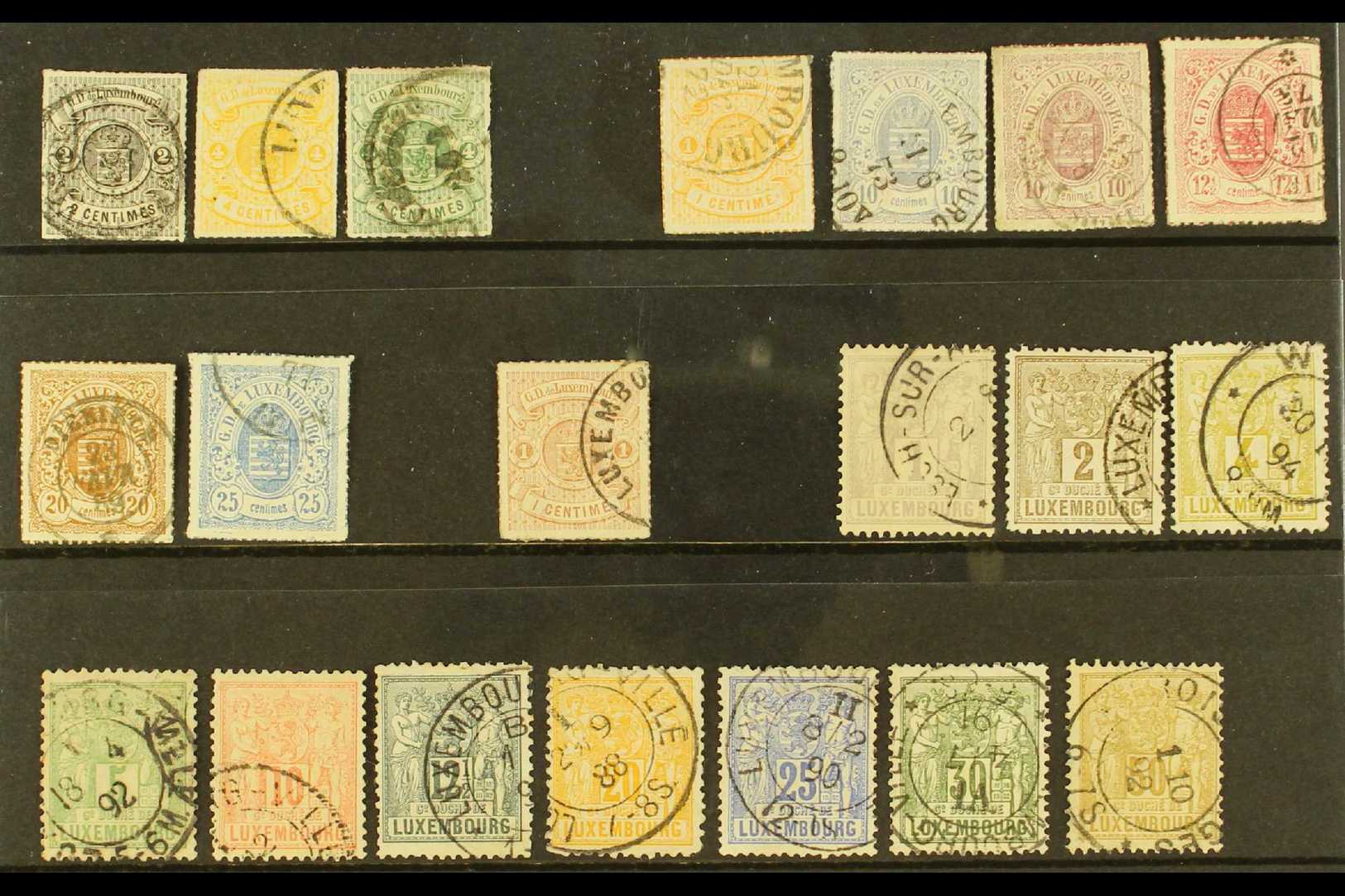 6950 1865-1882 FINE USED SELECTION On A Stock Card, All Different, Inc 1865-71 2c, 4c Yellow & 4c Green, 1865-75 Set To - Other & Unclassified