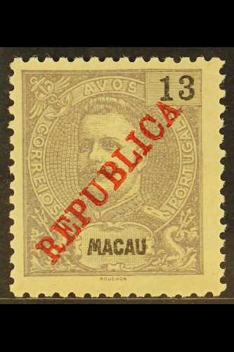 6963 1913 13c Mauve Local Overprint, SG 246, Vf Mint No Gum As Issued. Scarce Stamp. For More Images, Please Visit Http: - Other & Unclassified