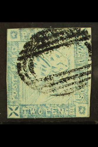 7073 1859 2d Blue "Lapirot" Imperf, Worn Impression, SG 39, Used With Neat Cancel, Small Thin. For More Images, Please V - Mauritius (...-1967)