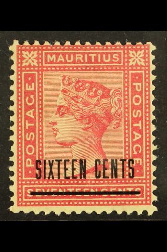 7084 1883 16c On 17c Rose, SG 115, Fine Mint For More Images, Please Visit Http://www.sandafayre.com/itemdetails.aspx?s= - Mauritius (...-1967)