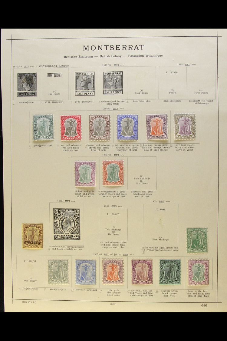 7111 1903-1949 FINE MINT COLLECTION On Pages, Chiefly All Different With A Few Shades, Inc 1903 Set To 2s, 1904-08 3d & - Montserrat
