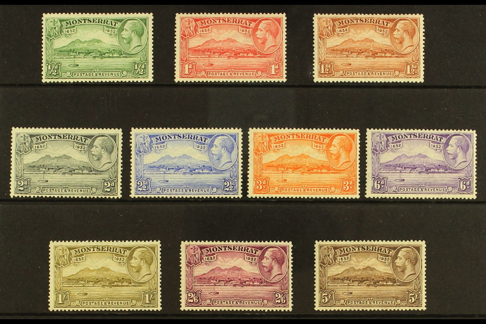 7114 1932 Anniversary Of Settlement Complete Set, SG 84/93, Very Fine Mint, Very Fresh. (10 Stamps) For More Images, Ple - Montserrat