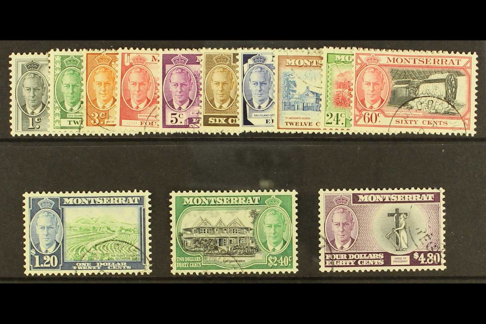 7116 1951 Complete Definitive Set, SG 123/135, Very Fine Used. (13 Stamps) For More Images, Please Visit Http://www.sand - Montserrat