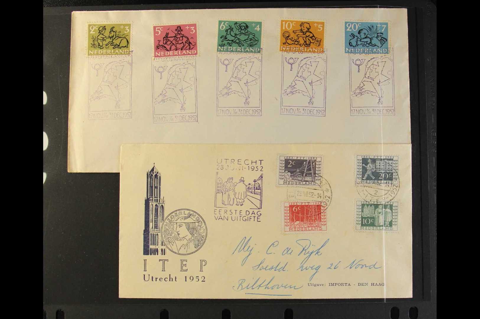 7169 1952 (28 June) Stamp Centenary Set (SG 754/57) On Illustrated Cover, Hand Addressed; Plus (17 Nov) Child Welfare Se - Other & Unclassified