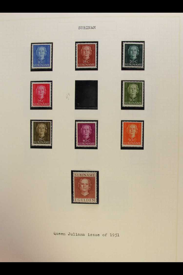 7178 SURINAM 1950-1975 All Different NEVER HINGED MINT Collection, Largely Complete For The Period. Note 1951 Juliana De - Other & Unclassified