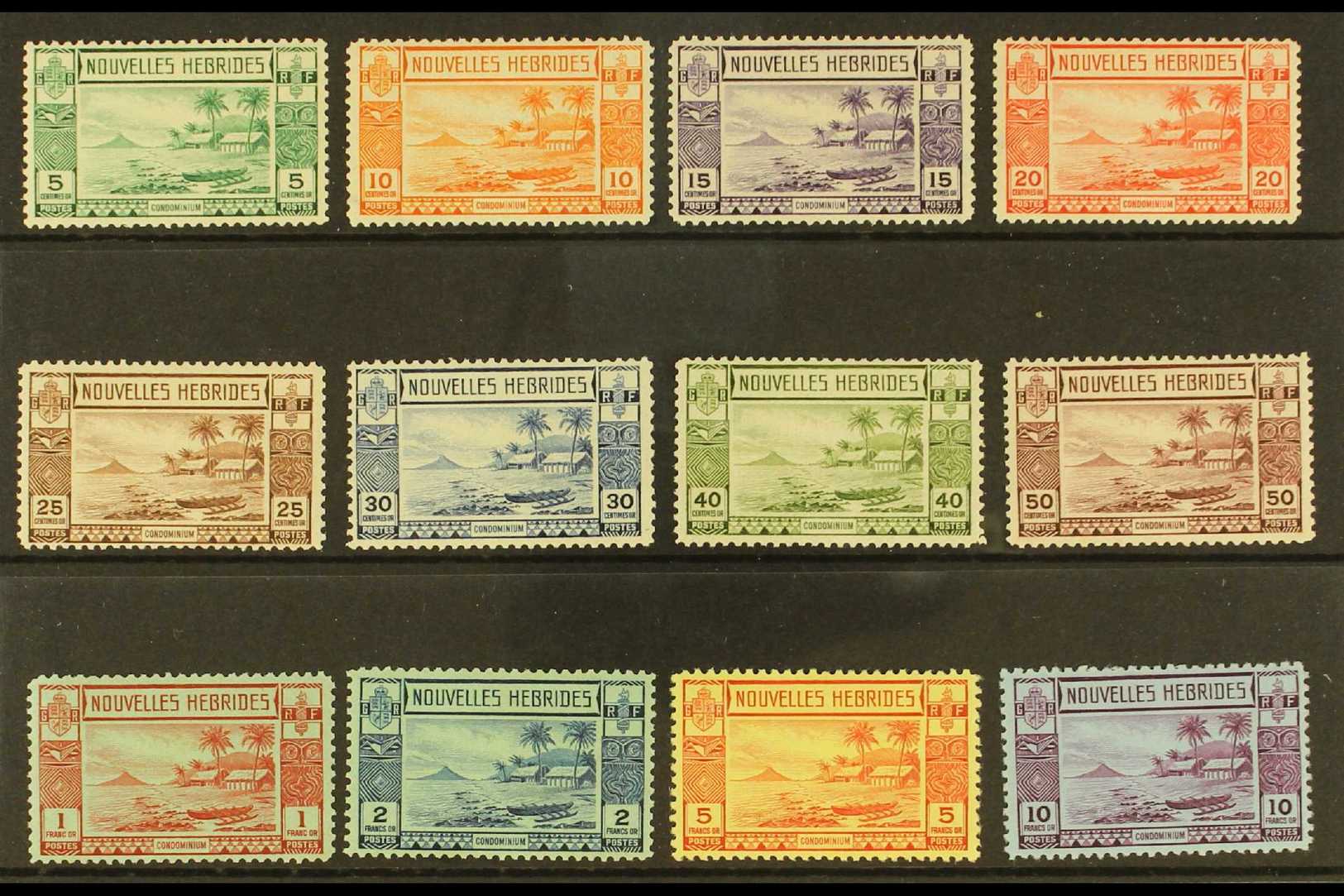 7193 FRENCH 1938 Gold Currency Set, SG F53/64, Fine Mint With Some Very Light Gum Tone To Several Values (12 Stamps) For - Other & Unclassified