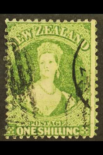 7209 1864-71 1s Yellow- Green Perf 12½, Wmk Large Star, SG 125, Used With Clear Portrait. For More Images, Please Visit - Other & Unclassified