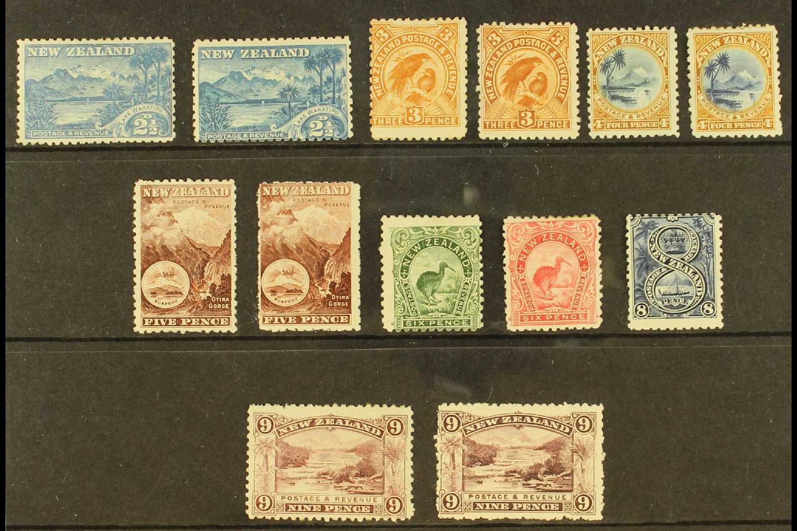 7221 1899-1903 Pictorials Complete Set To 9d With Shades, SG 260/67, Mint, Inc 2½d (x2), 3d (x2), 4d (x2), 5d (x2) & 9d - Other & Unclassified