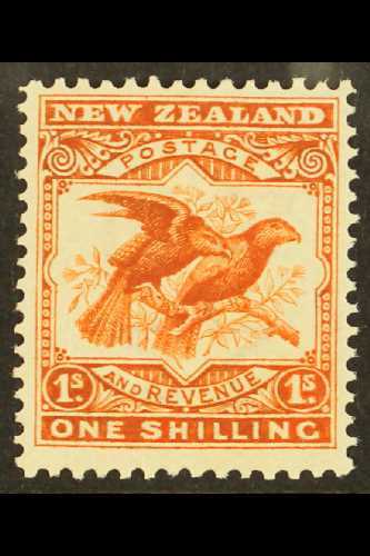 7228 1907-09 1s Orange Red Bird, Small Die Perf 14 X 15, SG 385, Fine Mint. For More Images, Please Visit Http://www.san - Other & Unclassified