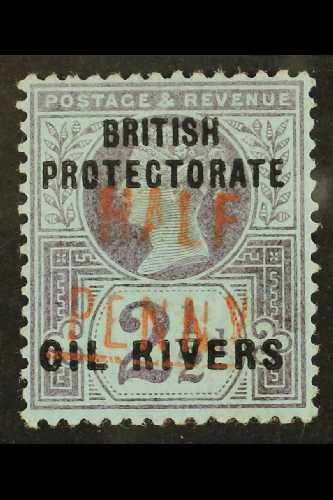 7258 1893 ½d On 2½d Purple On Blue, Type 5 Surcharge In Vermilion, SG 17, Very Fine Lightly Hinged Mint. BPA Certificate - Other & Unclassified