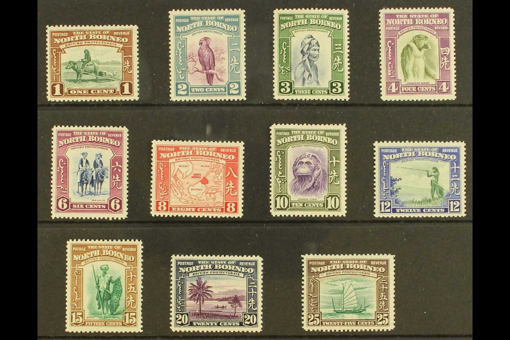 7305 1939 Pictorial Definitives Set To 25c, SG 303/13, Very Fine Mint - Extremely Lightly Hinged, Most Values Appear To - North Borneo (...-1963)