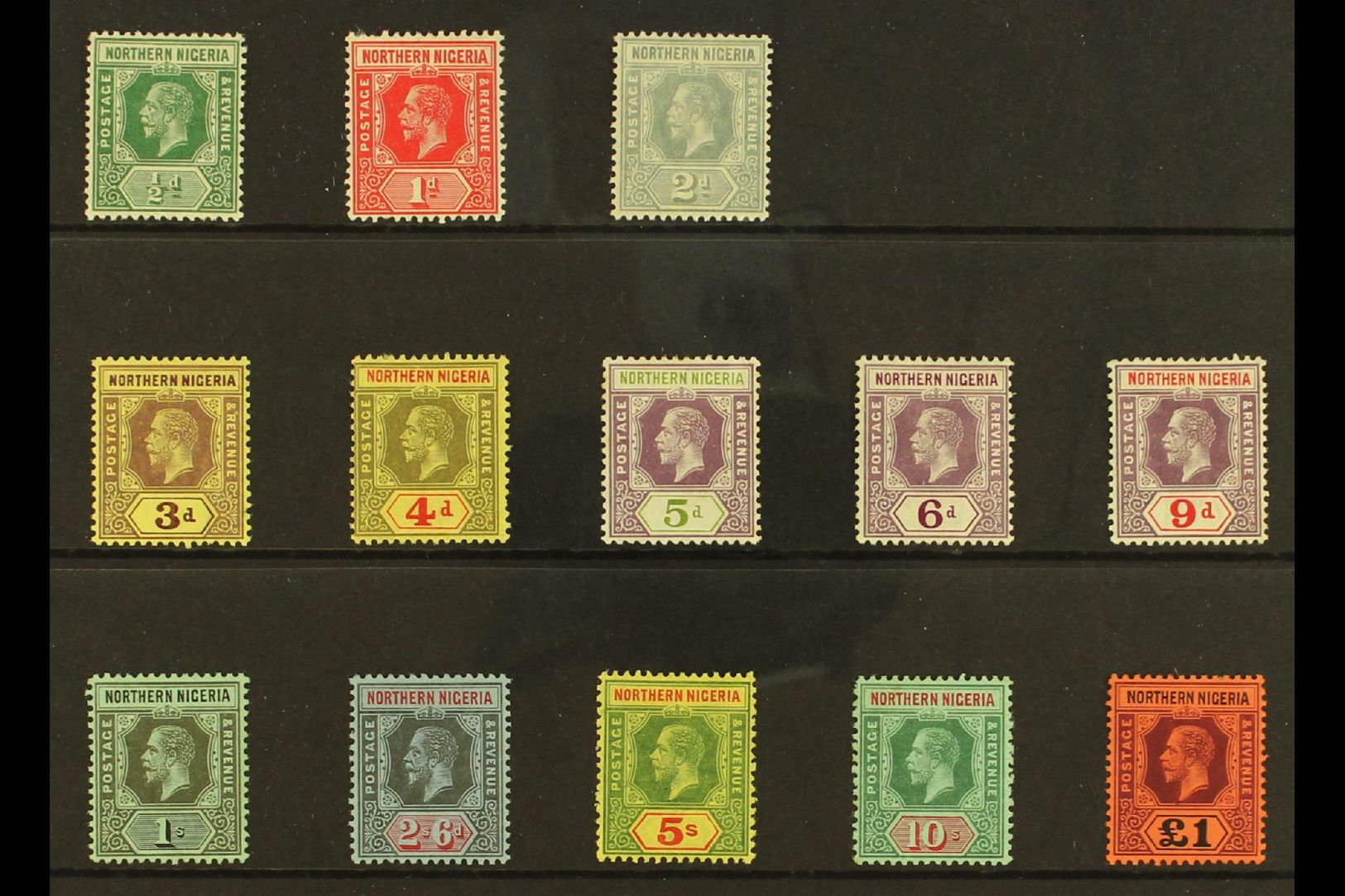 7314 1912 KGV Definitive Set, SG 40/52, Fine Mint (13 Stamps) For More Images, Please Visit Http://www.sandafayre.com/it - Nigeria (...-1960)