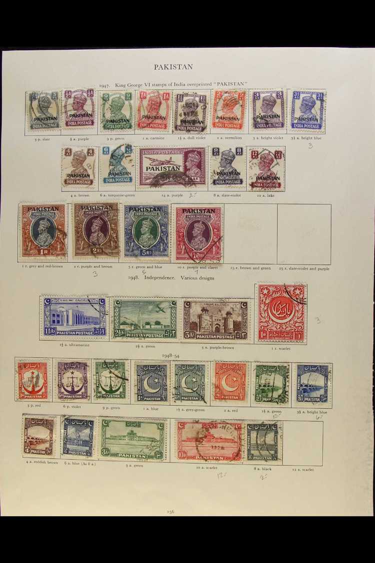 7333 1947-54 KING GEORGE VI ISSUES An All Different Used Collection On Printed Album Pages Which Includes 1947 Set 10a, - Pakistan