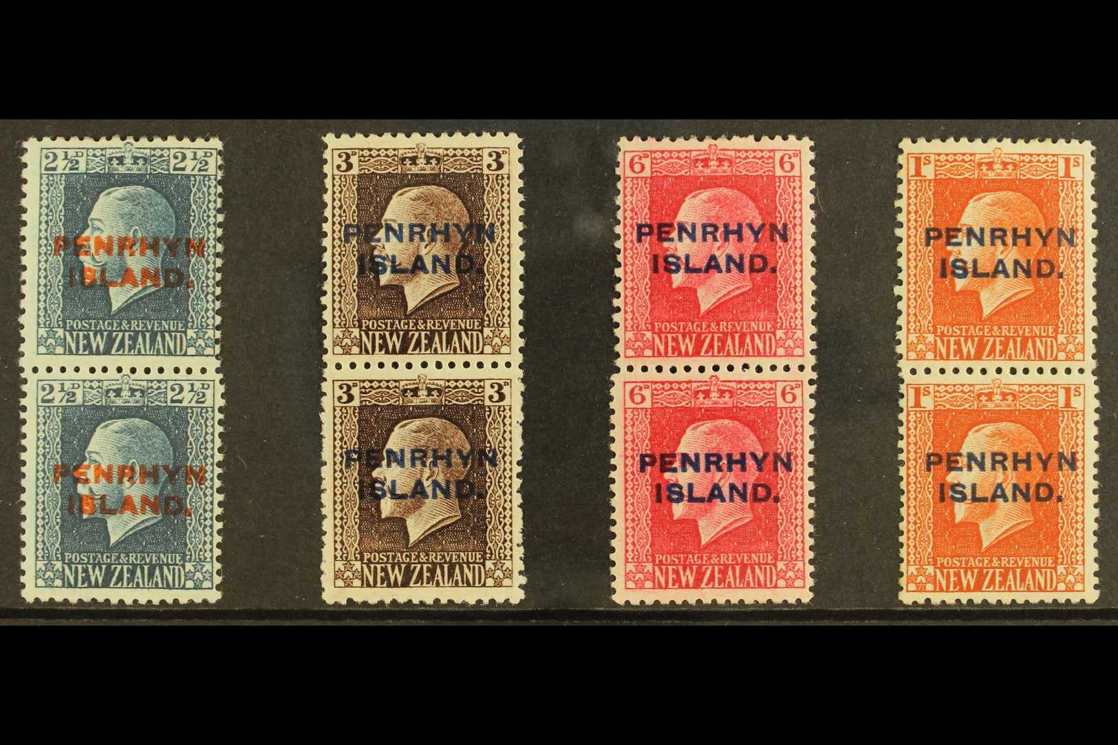 7368 1917-20 Vertical Pairs With Mixed Perfs, The Complete Set, SG 24b/27b, Very Fine Mint (4 Pairs) For More Images, Pl - Penrhyn