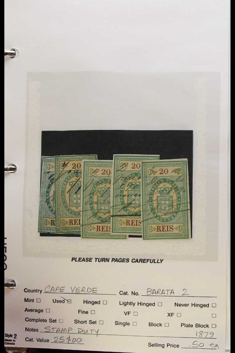 7413 1860's-1960's REVENUES. An Interesting Dealer's Stock Of Mint & Used Revenue Stamps With Light Duplication (mostly - Other & Unclassified