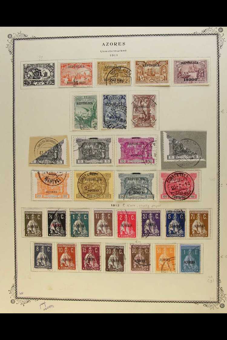 7425 AZORES 1904-1932  EXTENSIVE & VALUABLE "OLD TIME" MINT & USED COLLECTION (CAT £1000+) Presented On Printed Album Pa - Other & Unclassified