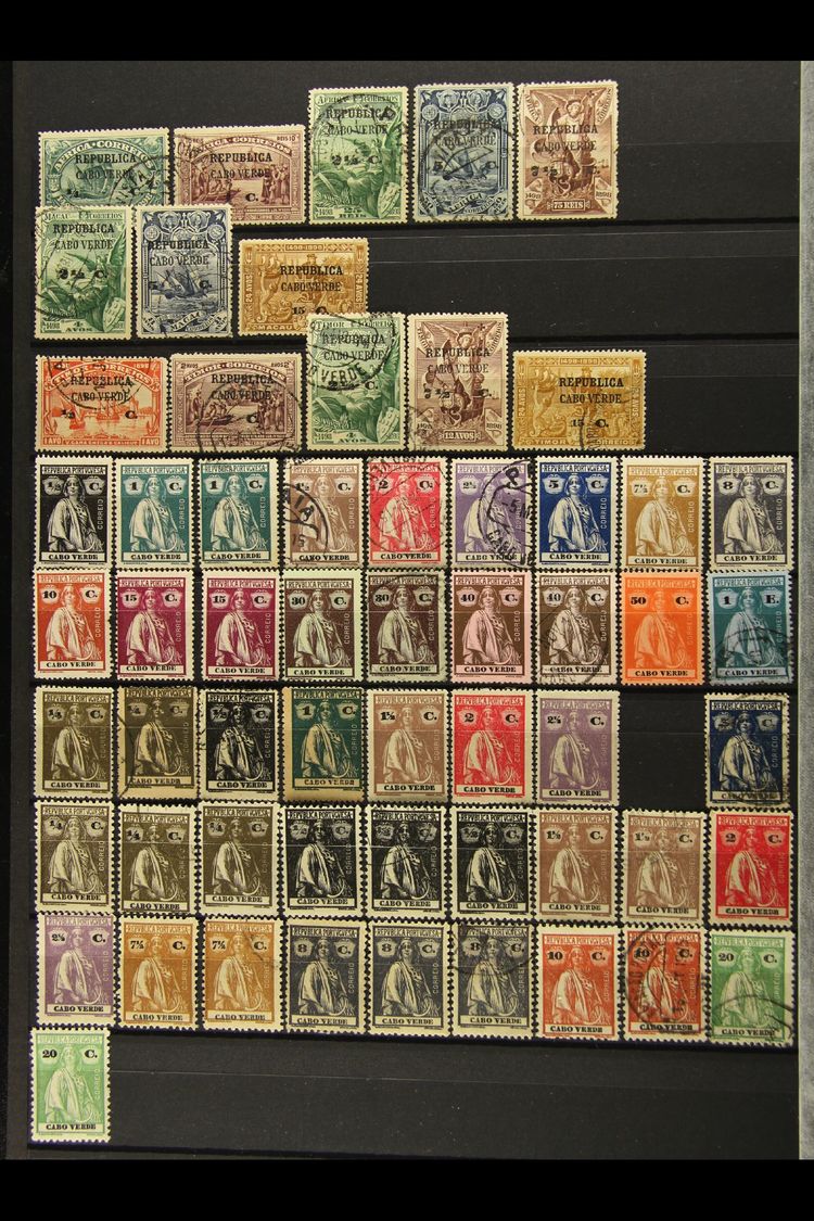 7428 CAPE VERDE 1913-1973 COLLECTION On Stock Pages, Mint Or Used (often Both) Stamps, Inc 1914-16 Ceres Most Vals To 1E - Other & Unclassified