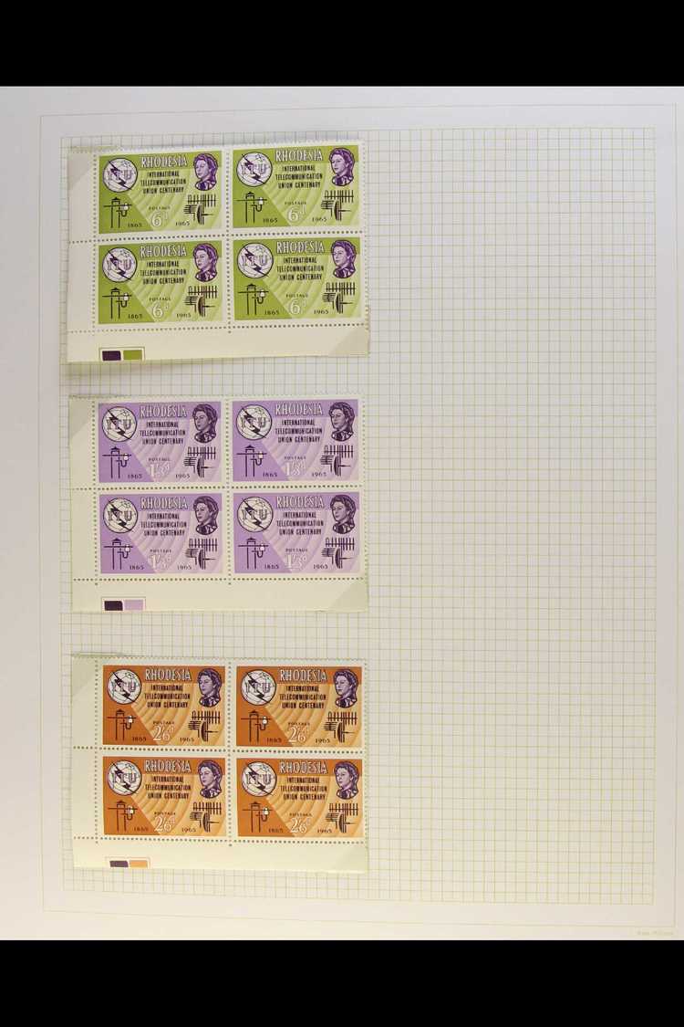 7462 1965-78 CORNER, CYLINDER & IMPRINT BLOCKS COLLECTION, NEVER HINGED MINT OR FINE USED (cancelled To Order), Begins W - Other & Unclassified