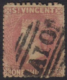 7518 1872-75 1s Lilac-rose, Perf 11 To 12½x15, SG 20, Used With Neat "A10" Cancel. For More Images, Please Visit Http:// - St.Vincent (...-1979)