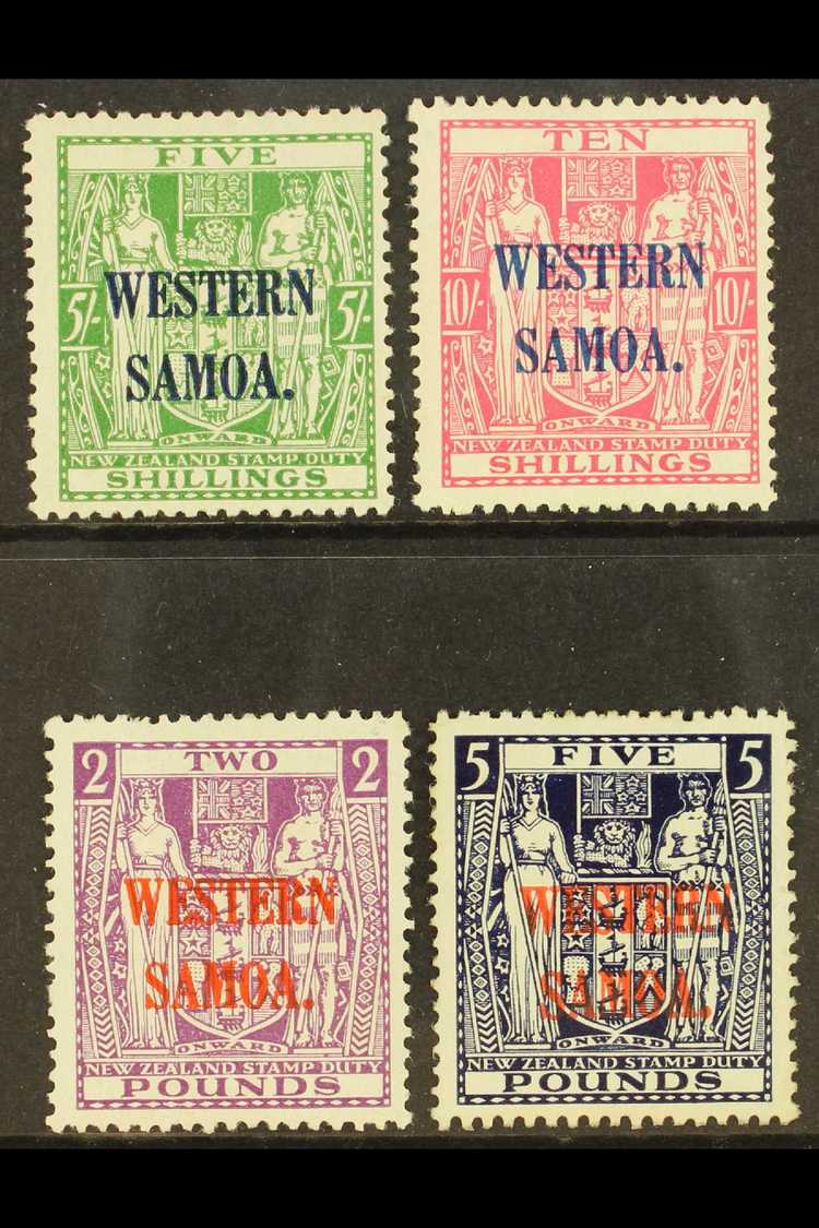 7552 1935 - 1942 Postal Fiscal Set Complete, On Wiggins Teape Paper, SG 194a/d, Fine And Fresh Mint. Rare Set. (4 Stamps - Samoa