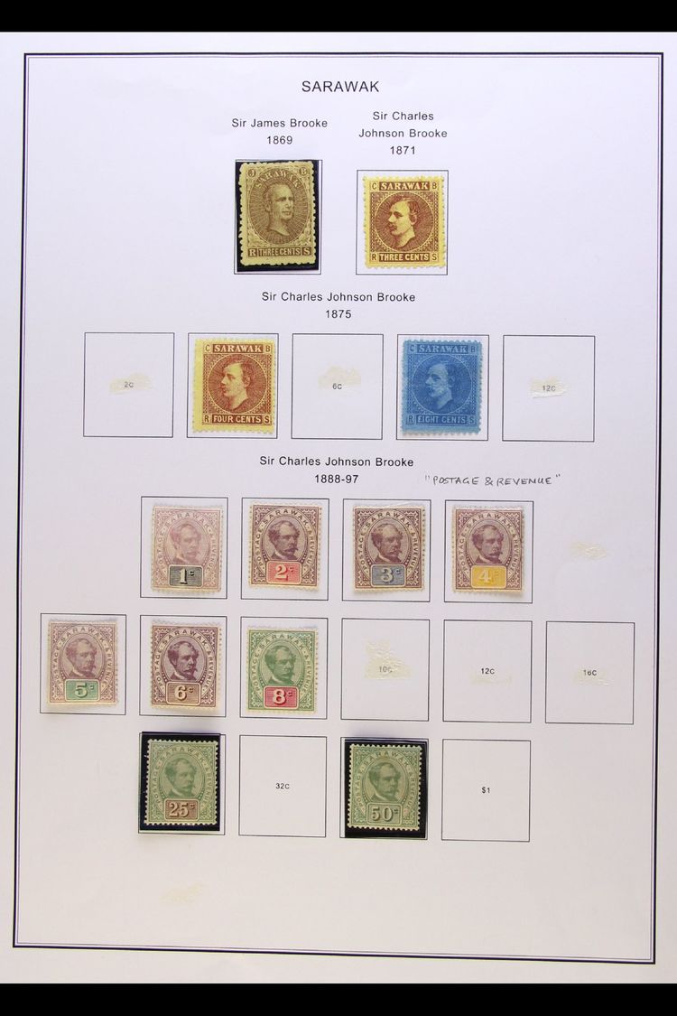 7567 1869-1979 ALL DIFFERENT MINT COLLECTION An Attractive Collection On Printed Album Pages Which Includes 1869 3c, 187 - Sarawak (...-1963)