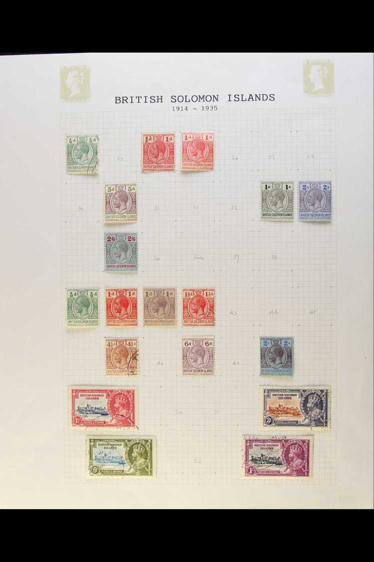 7611 1914-35 ALL DIFFERENT COLLECTION A Clean Mint Or Fine Used Collection On An Album Page Which Includes 1914-23  Defi - British Solomon Islands (...-1978)
