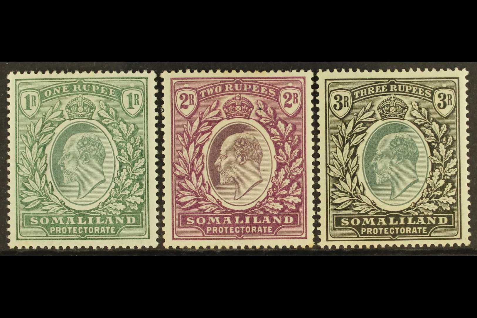 7618 1904 1r, 2r, And 3r, SG 41/43, Fine Mint. (3 Stamps) For More Images, Please Visit Http://www.sandafayre.com/itemde - Somaliland (Protectorate ...-1959)