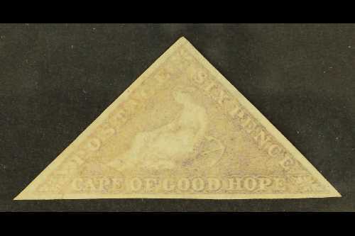 7635 CAPE OF GOOD HOPE 1855-63 6d Pale Rose-lilac/ White Paper, SG 7, Unused (no Gum) With 3 Good Margins, A Little Fade - Unclassified