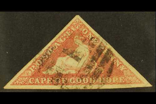 7669 CAPE OF GOOD HOPE 1855-63 1d Rose, SG 5a, Very Fine Used With 3 Large Margins & Light Numeral Cancellation For More - Unclassified