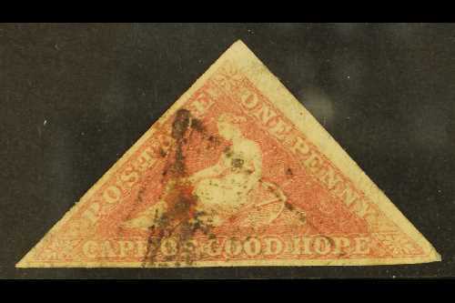 7670 CAPE OF GOOD HOPE 1855-63 1d Rose, SG 5a, Used With 3 Margins For More Images, Please Visit Http://www.sandafayre.c - Unclassified
