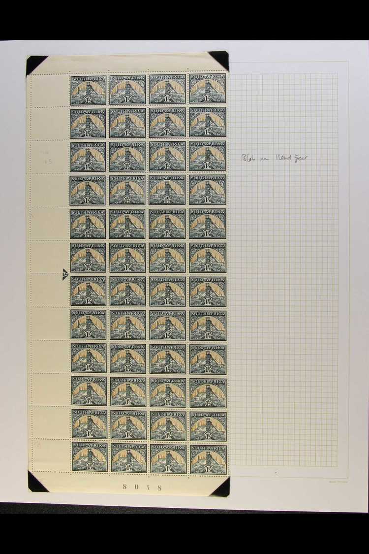 7776 1941-8 1½d Reduced Format, Block Of 48 With GOLD BLOB ON HEADGEAR Variety, Four Figure Sheet Number In Black At Bas - Unclassified