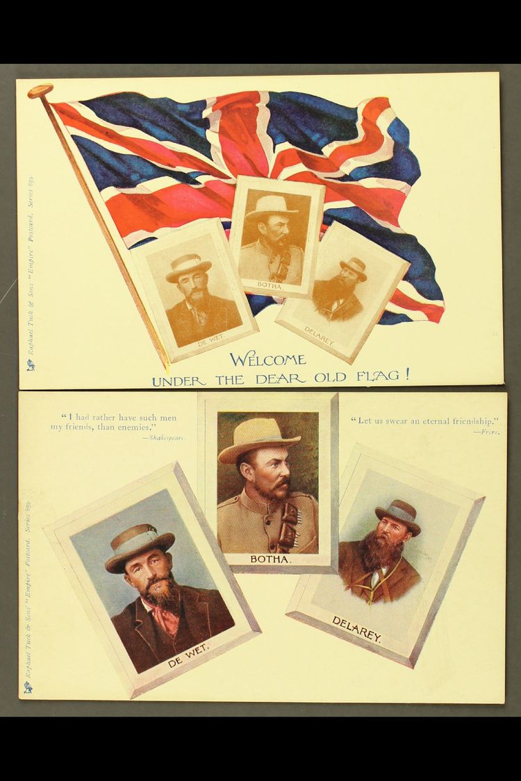 7789 BOER WAR Reconciliation Post Cards, Circa Early 1900's, Two Different Printed In Colour By Raphael Tuck & Sons, Fea - Unclassified