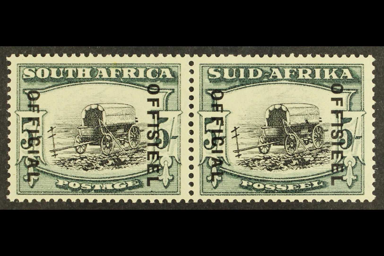 7798 OFFICIAL 1940 5s Black & Blue-green, Overprint Reading Downwards With "OFFICIAL" At Left, SG O28, Very Fine NEVER H - Unclassified