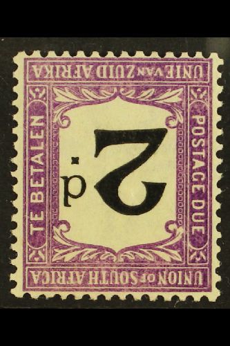 7816 POSTAGE DUE VARIETY 1914-22 2d Black & Reddish Violet, WATERMARK INVERTED, SG D3w, Very Fine Mint, Scarce Stamp. Fo - Unclassified