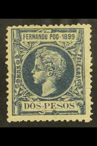 7895 FERNANDO PO 1899 2p Indigo Top Value, SG 85, Mint, Tiny Cut At Right. For More Images, Please Visit Http://www.sand - Other & Unclassified