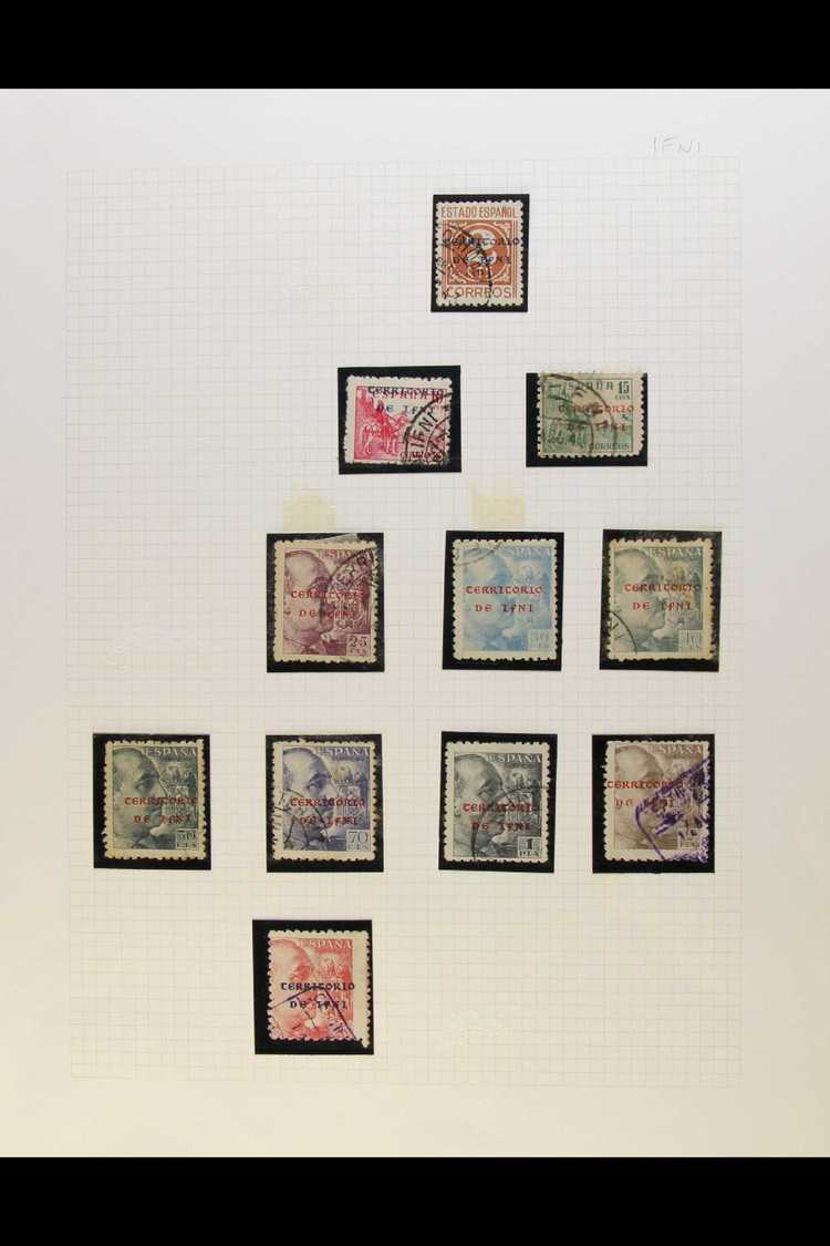 7898 IFNI 1941-1949 ALL DIFFERENT COLLECTION In Hingeless Mounts On Leaves, Mint & Used, Inc 1941-42 Most Vals To 2p & 4 - Andere & Zonder Classificatie