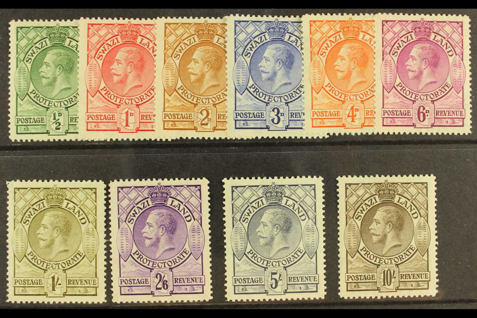 7921 1933 Complete KGV And Shields Set, SG 11/20, Mint With Dealers Marks On Gum. (10) For More Images, Please Visit Htt - Swaziland (...-1967)