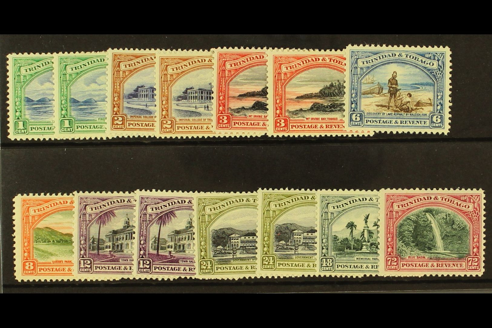 7997 1935-37 Pictorial Set, SG 230/238, With Additional Perf 12½ Values Less 6c, Fine Mint. (14) For More Images, Please - Trinidad & Tobago (...-1961)