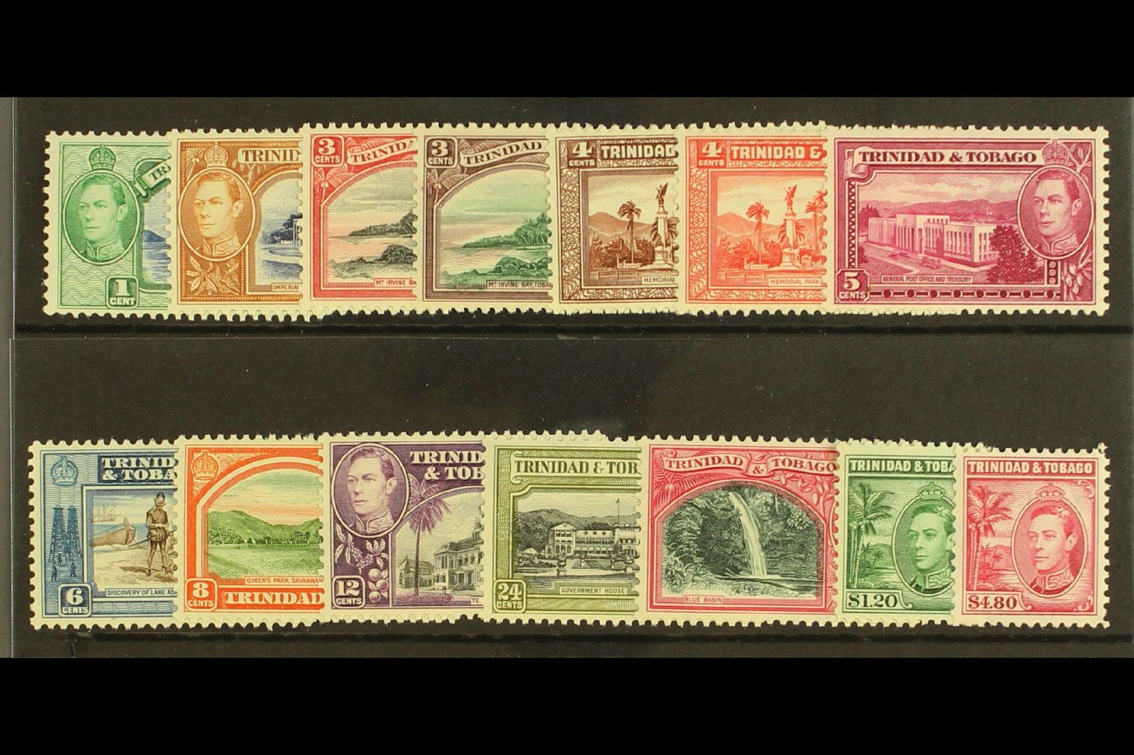 7998 1938-44 KGVI Definitives Complete Set, SG 246/56, Very Fine Mint (14). For More Images, Please Visit Http://www.san - Trinidad & Tobago (...-1961)