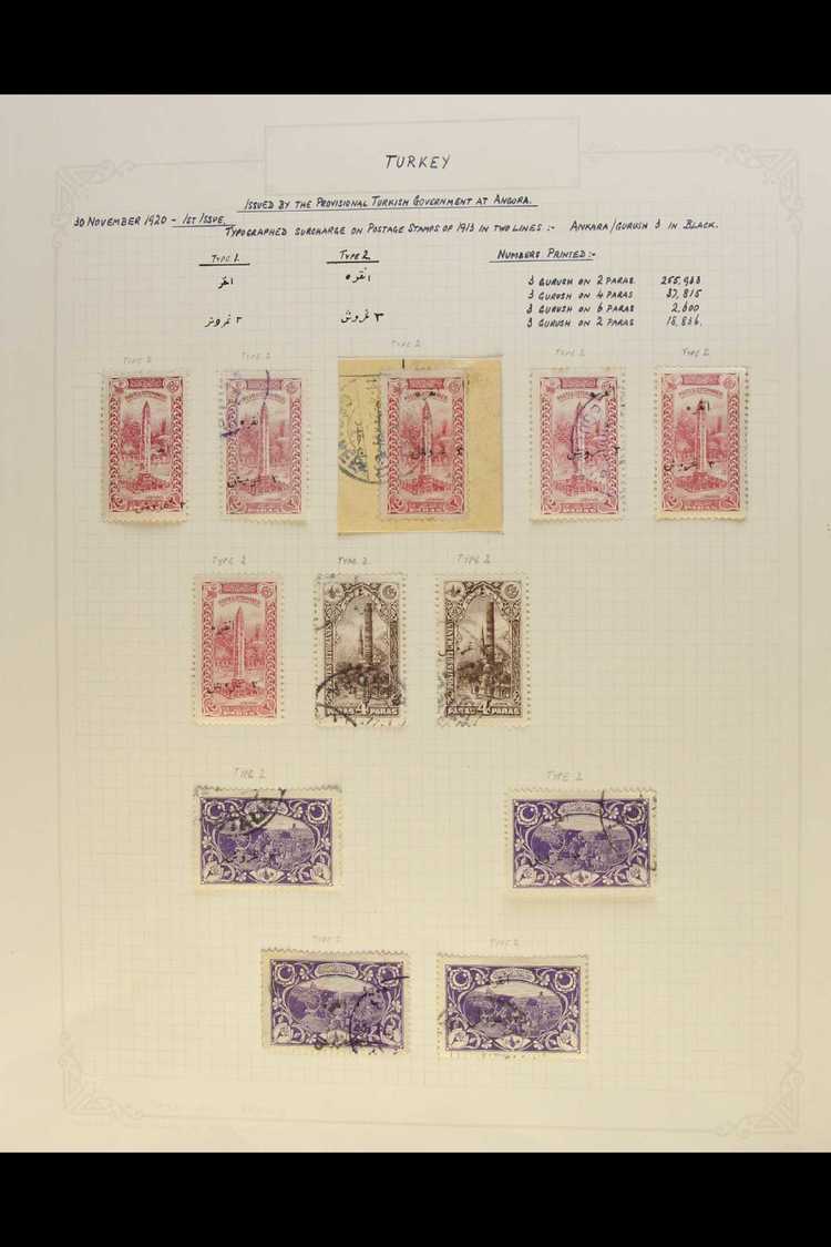 8012 1920 - 1921 NATIONALIST GOVERNMENT, ANGORA Fine Mint And Used Collection With Many Elusive Issues Including A Good - Sonstige & Ohne Zuordnung