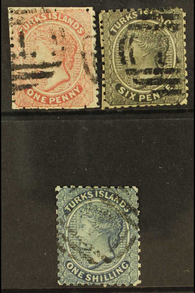 8020 1867 1d To 1s, No Wmk, Complete Set, SG 1-3, Very Fine Used. (3 Stamps) For More Images, Please Visit Http://www.sa - Turks And Caicos