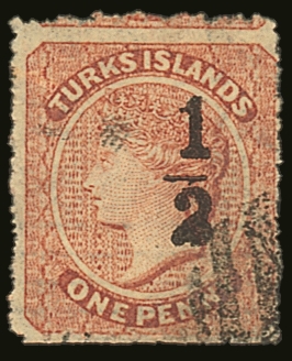 8024 1881 "½" On 1d Dull Red, Setting 8, Type 8, SG 16, Very Fine Used. For More Images, Please Visit Http://www.sandafa - Turks And Caicos