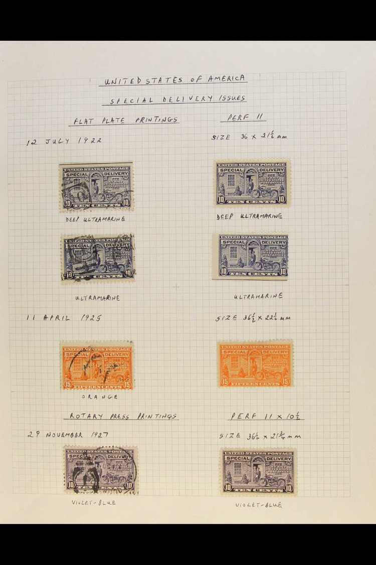 8061 1922-44 SPECIAL DELIVERY COLLECTION A Most Useful Mint & Used Collection Plus "On Piece" & "On Cover" Examples. Inc - Other & Unclassified