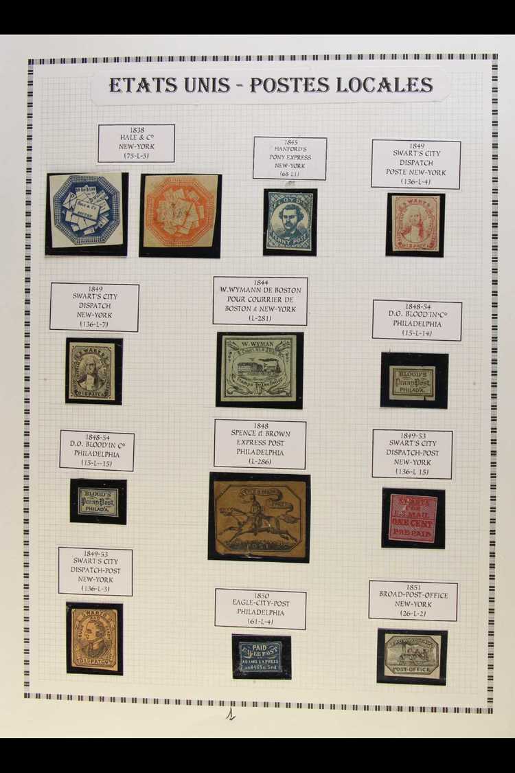 8071 LOCAL STAMPS COLLECTION OF REPRINTS - Presented On Album Pages, All Different And All Identified, A Number With The - Other & Unclassified