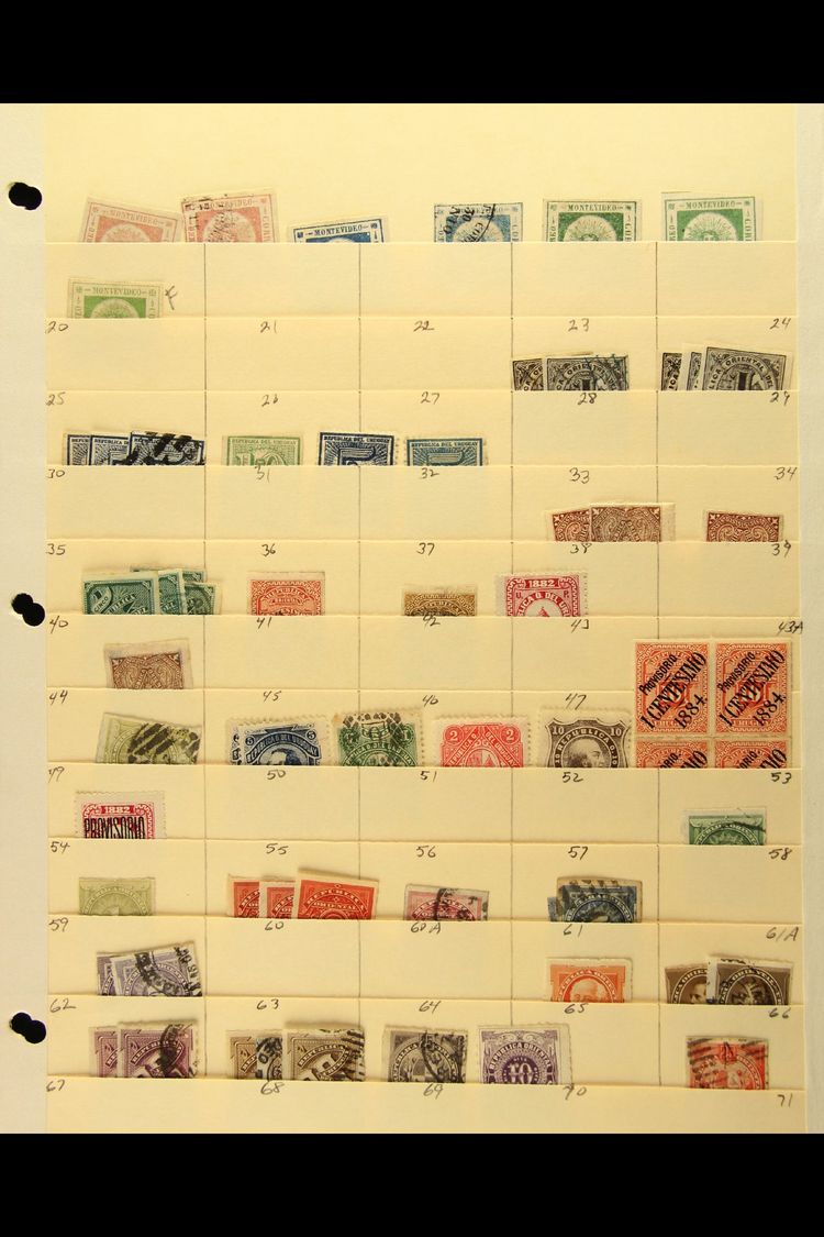 8089 1859-1970's ATTRACTIVE ACCUMULATION On Stock Pages, Fine Mint (many Never Hinged) And Used Stamps With Light Duplic - Uruguay