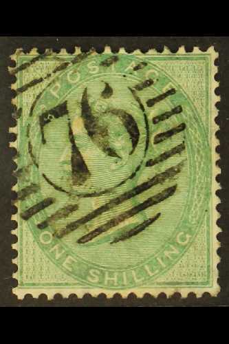 8240 1855-57 1s Green 'no Corner Letters', SG 72, Fine Used. For More Images, Please Visit Http://www.sandafayre.com/ite - Other & Unclassified