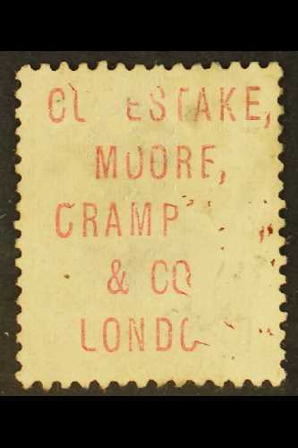 8263 1867 3d Rose Plate 5, Wmk Spray With "COPESTAKE, MOORE, CRAMPTON & CO., LONDON." Underprint, SG Spec PP28, Fine Use - Other & Unclassified