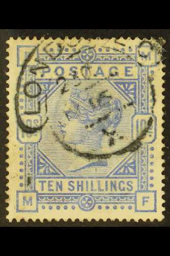 8289 1883-84 10s Ultramarine, SG 183, Fine Used, Cat £525. For More Images, Please Visit Http://www.sandafayre.com/itemd - Other & Unclassified