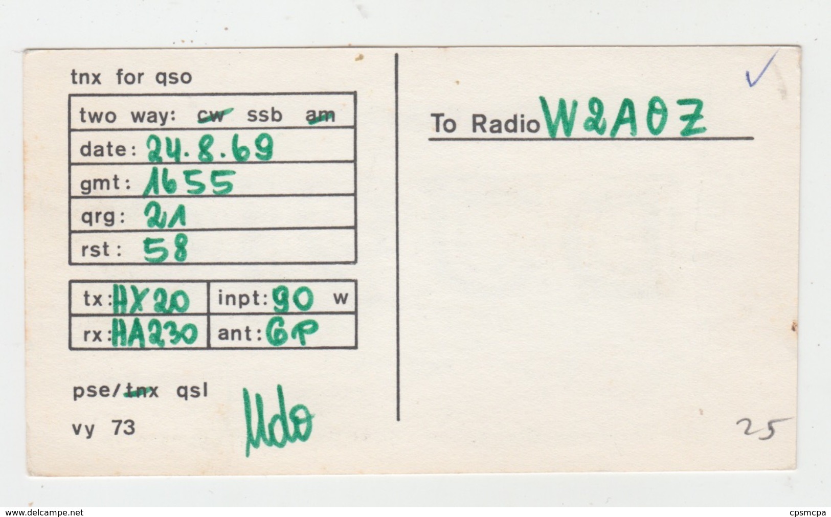 CARTE QSL GERMANY / DJ 91 Q à ETTRINGEN - Radio