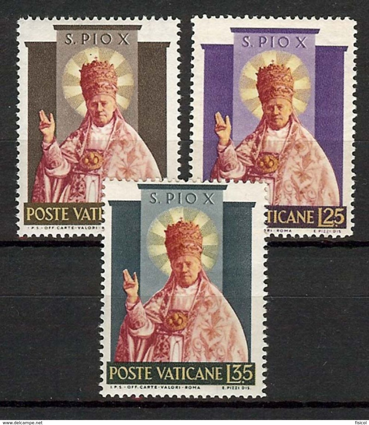 1954 - VATICAN - Scott #182-184 - MNH VF ** - Unused Stamps